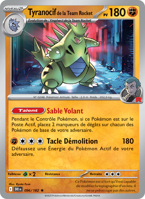 Tyranocif de la Team Rocket 096/182