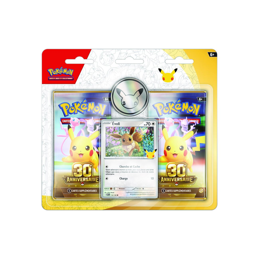 Coffret Duopack Pokémon 30e Anniversaire Pikachu – 2 Boosters