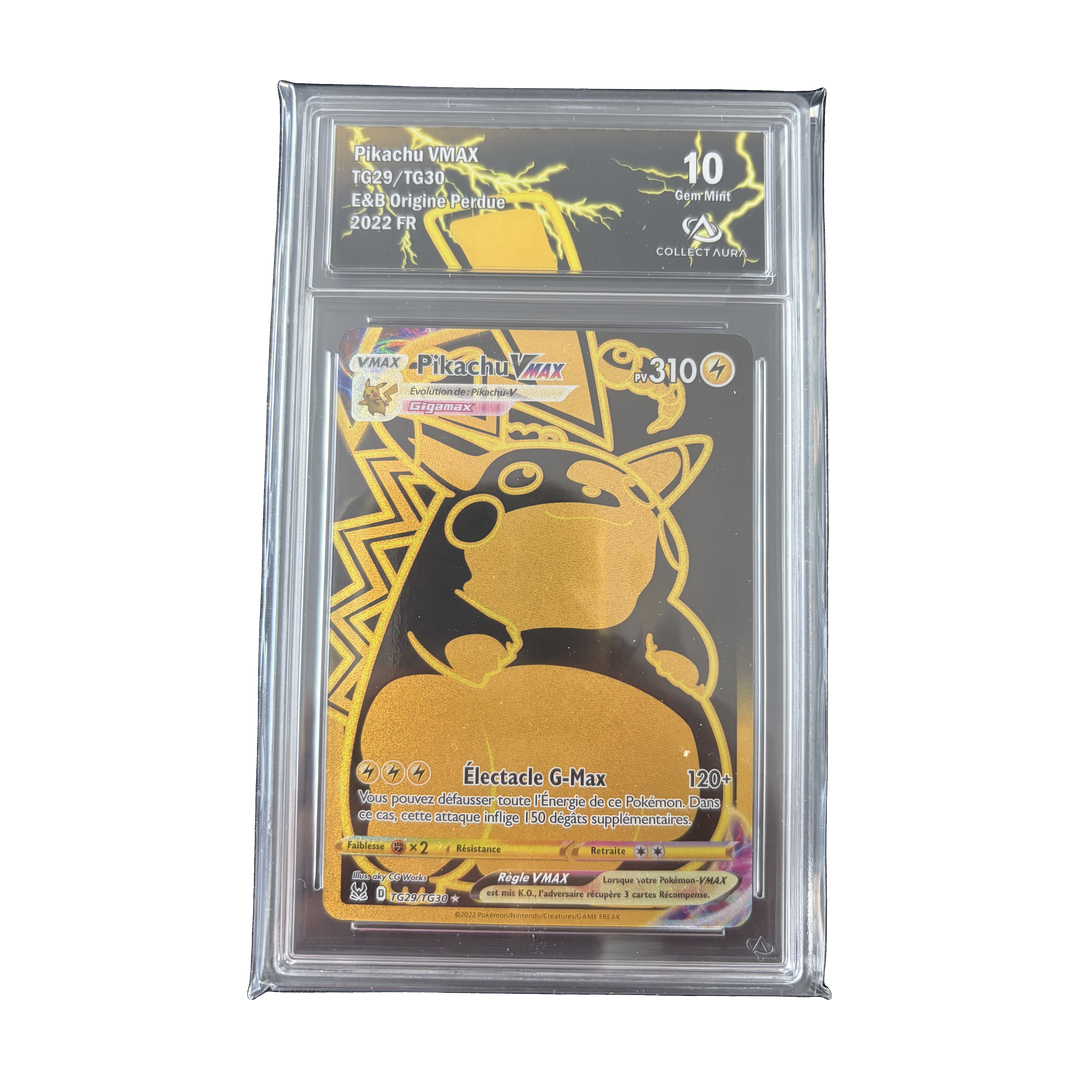 Pikachu VMAX TG29 TG30 Origine Perdue or gradee Collect Aura 10