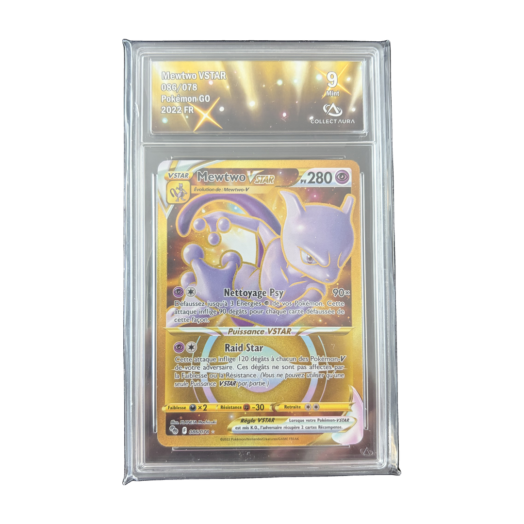 Mewtwo VSTAR 086/078 Pokemon GO or gradee Collect Aura 9